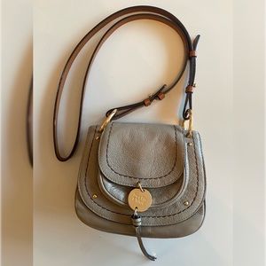 See By Chloé Leather Crossbody Bag - Grey
